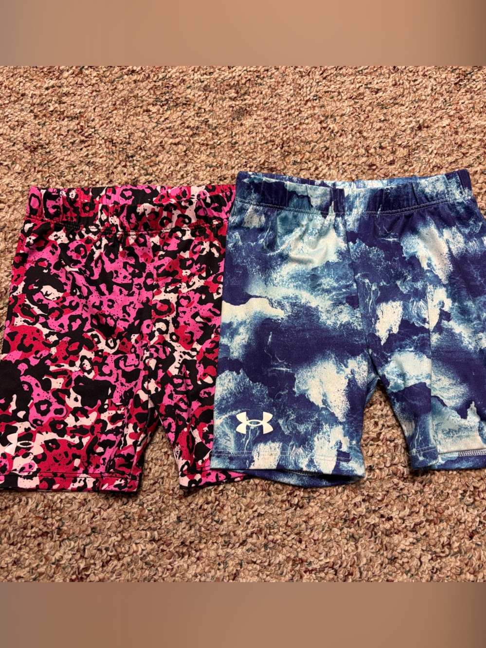 Under Armour Girls' Pink & Navy Active Shorts - 2 Pack